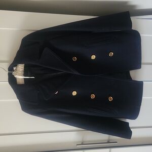 J. Crew Navy wool cashmere by Nello Gori pea coat. Size 2 - never worn